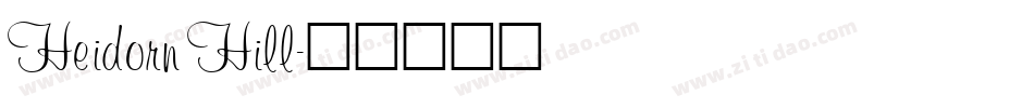 Heidorn Hill字体转换